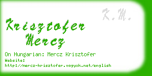 krisztofer mercz business card